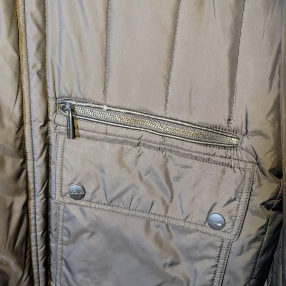 Michael Kors Dark Gray Quilted Jacket with Shearling Collar - Picture 4 of 8